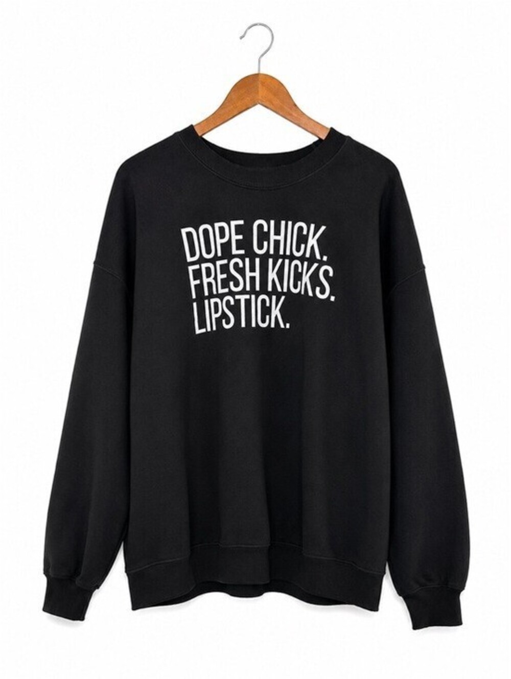 Gildan Dope Chick Fresh Kicks Lipstick Graphic Sweatshirt Women's 2XL